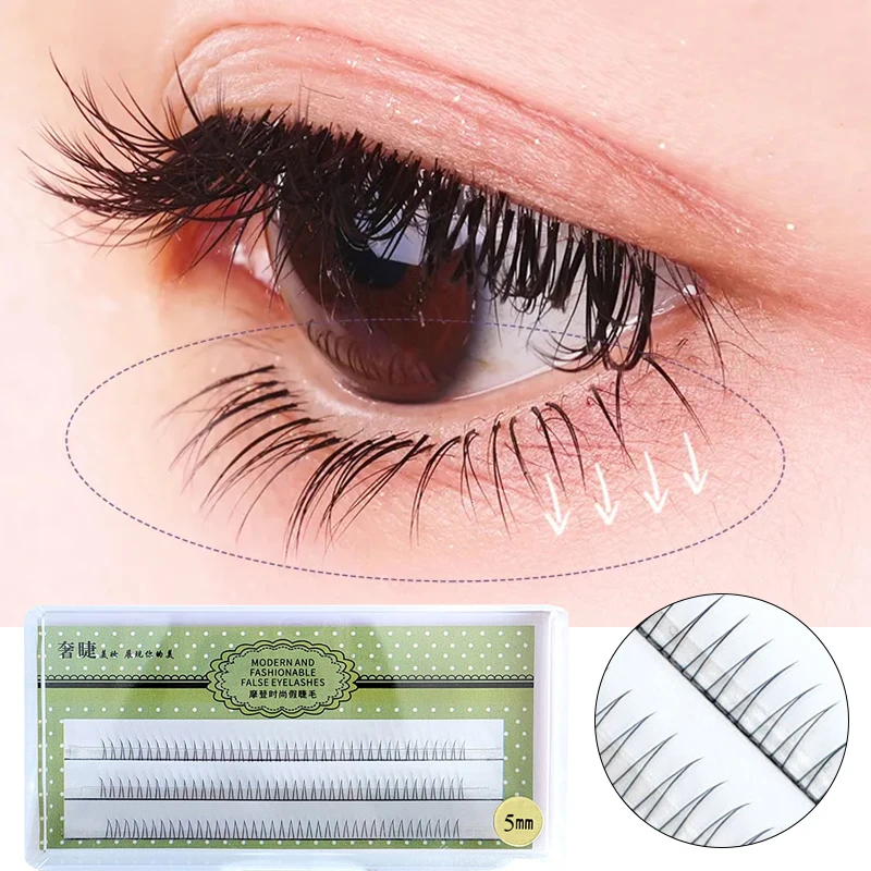 

V-Shaped Lower Eyelashes Individual False Eyelashes Under Lash Grafting Natural Simulation Slightly Warped Makeup Tool Comic Eye