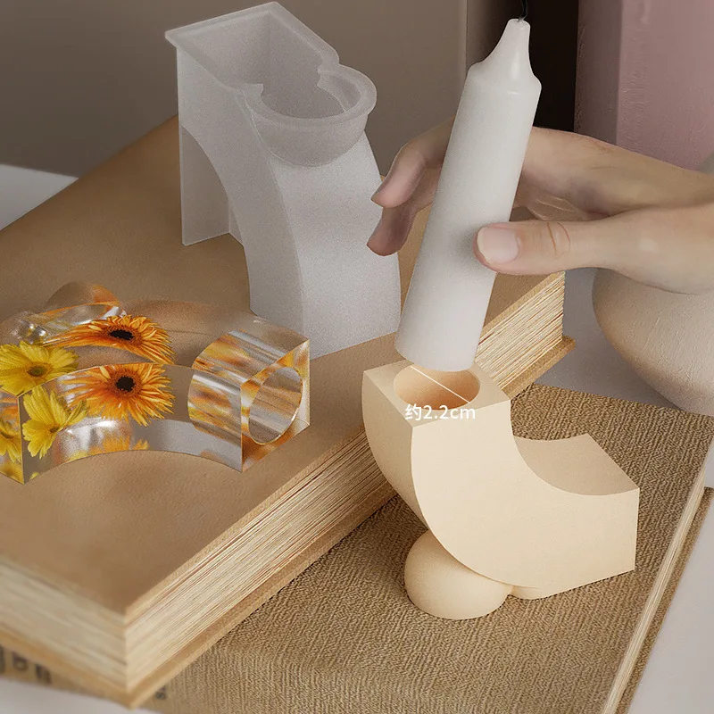 Креативный U-образный подсвечник силиконовая форма сделай сам украшение дома для