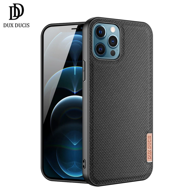

Чехол для iPhone 12 Pro Max, нейлоновый силиконовый бампер из ТПУ и поликарбоната, задняя крышка для iPhone 12 IP12 Pro Dux Ducis Fino, чехол