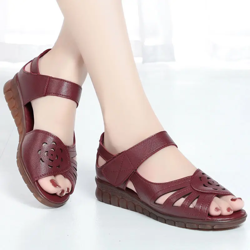 

Сандалии женские на мягкой подошве, летняя обувь на платформе, элегантные туфли на танкетке, Q100