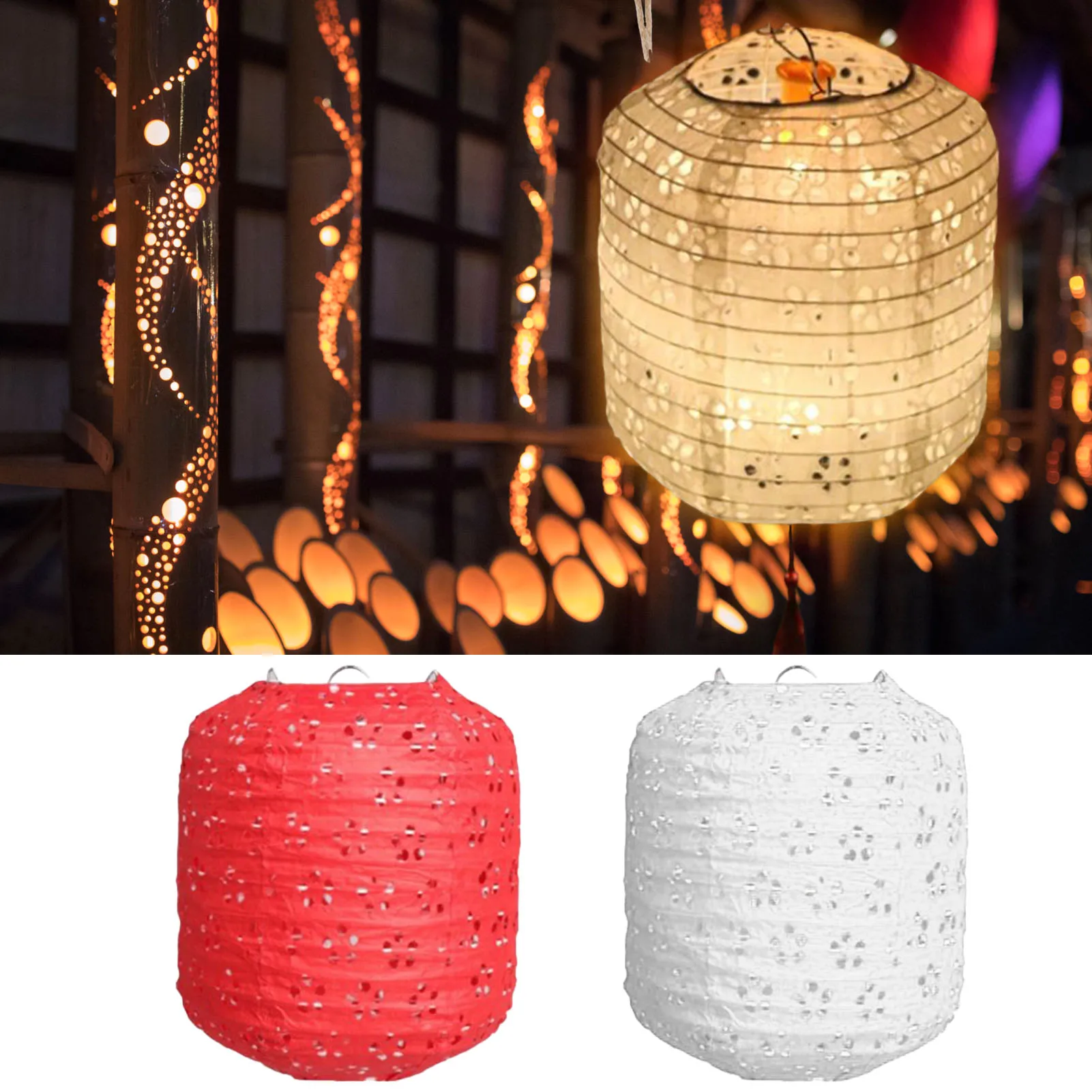 

4 шт., китайские бумажные фонари