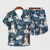 shirt summer american staffordshire terrier hawaiian set 3d printed hawaii shirt beach shorts men for women funny dog clothes