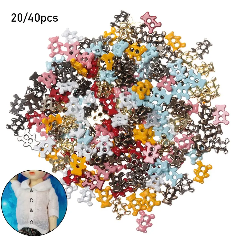 20/40 шт. аксессуары миниатюрные металлические пряжки для кукольного домика пряжка