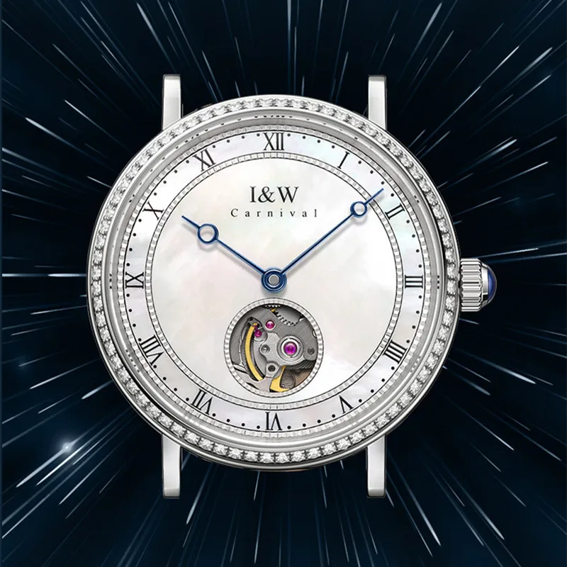 CARNIVAL Brand Luxury Business Mechanical Watch for Women Fashion Sapphire Ultrathin Automatic Wristwatch Waterproof Reloj Mujer enlarge