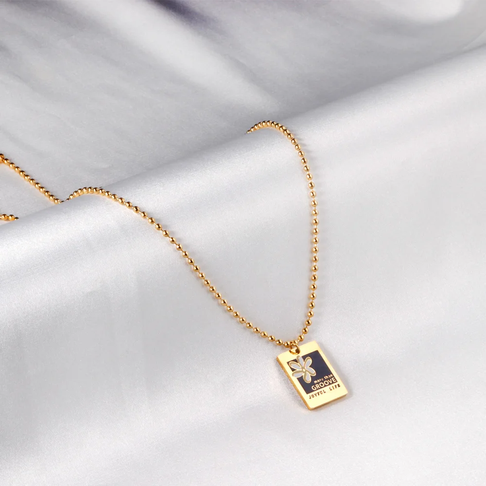 Винтажное ожерелье с квадратным кулоном золотого цвета для мужчин, ювелирные изделия в стиле панк для вечеринки, модный чокер из нержавеюще...