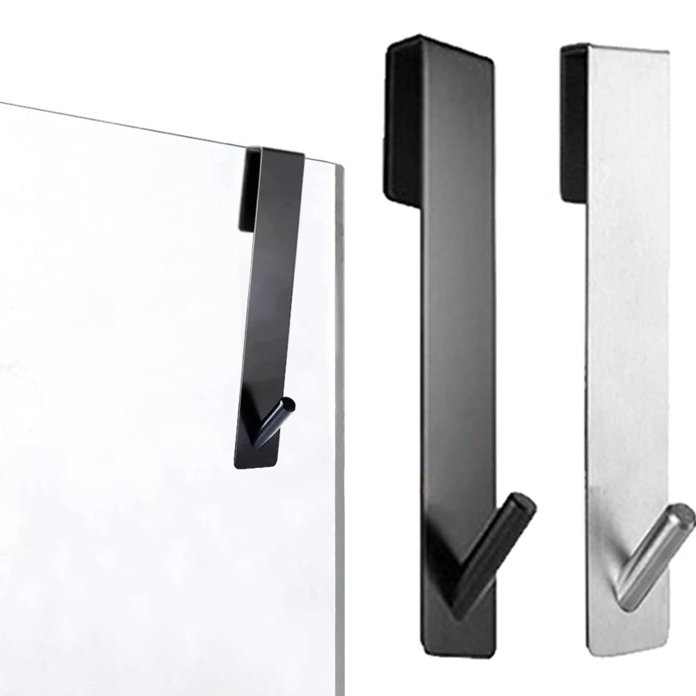 

2PCS Bathroom Shower Door Back Hook Stainless Steel Over Glass Door Shower Door Back Shower Towel Rack Bathrobe Hanger Holder