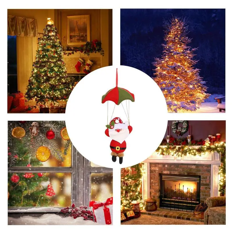 Рождественская кукла-парашют Санта-Клаус Снеговик Домашние потолочные