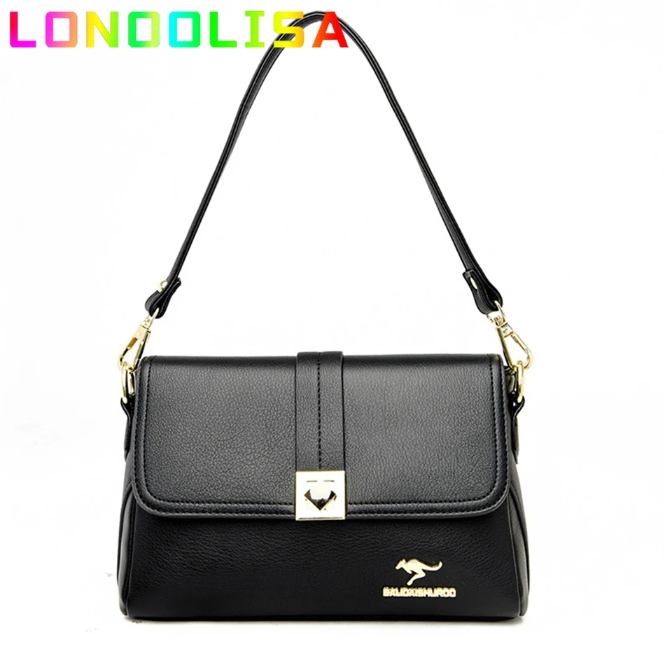 

Высококачественные однотонные Сумки из искусственной кожи, повседневная сумка на плечо, элегантные кошельки и сумочки, роскошная дизайнер...