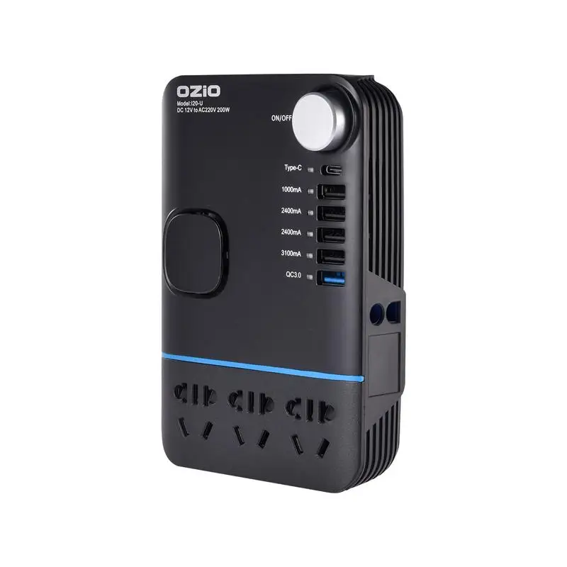 

200W Car Inverter DC 12V/24V To AC 220V Voltage Converter QC3.0 USB Charger Lighter Socket USB Output