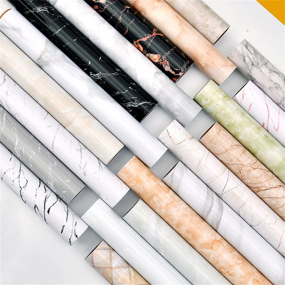 

Wall Sticker Self Adhesive House Wall Imitation Marble Wallpaper Peel And Stick Roll Waterproof Kitchen Desktop Sticker Film