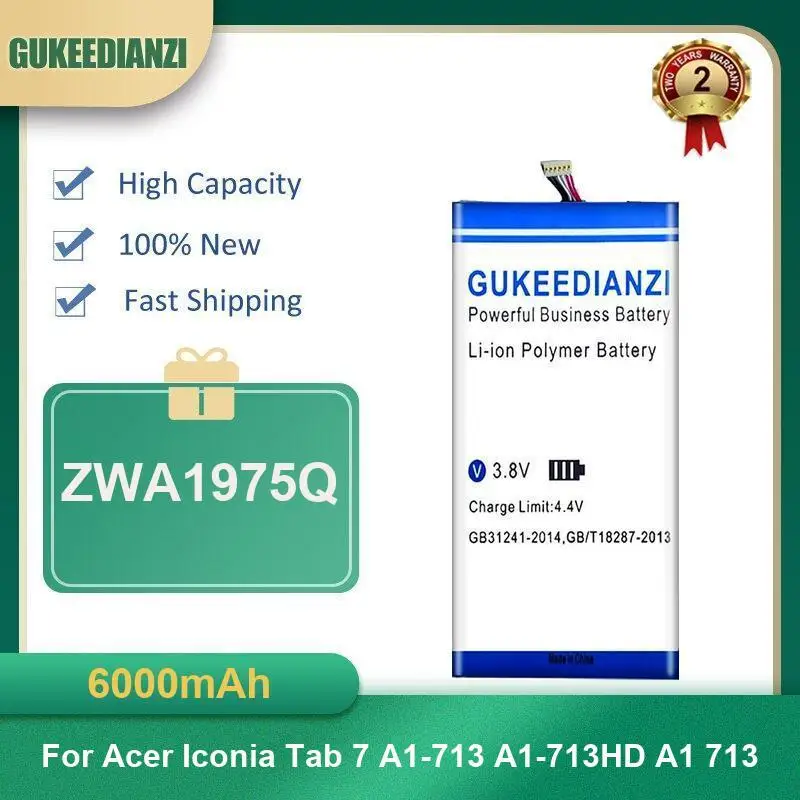 Фото Аккумулятор для Acer Iconia One 10 A5008 B3-A20 B3-A30 A3-A40 7 B1-730 B1-730HD A1402 Talk S A1-734 B1-733 Tablet 3-wire Tab A1-830 №5