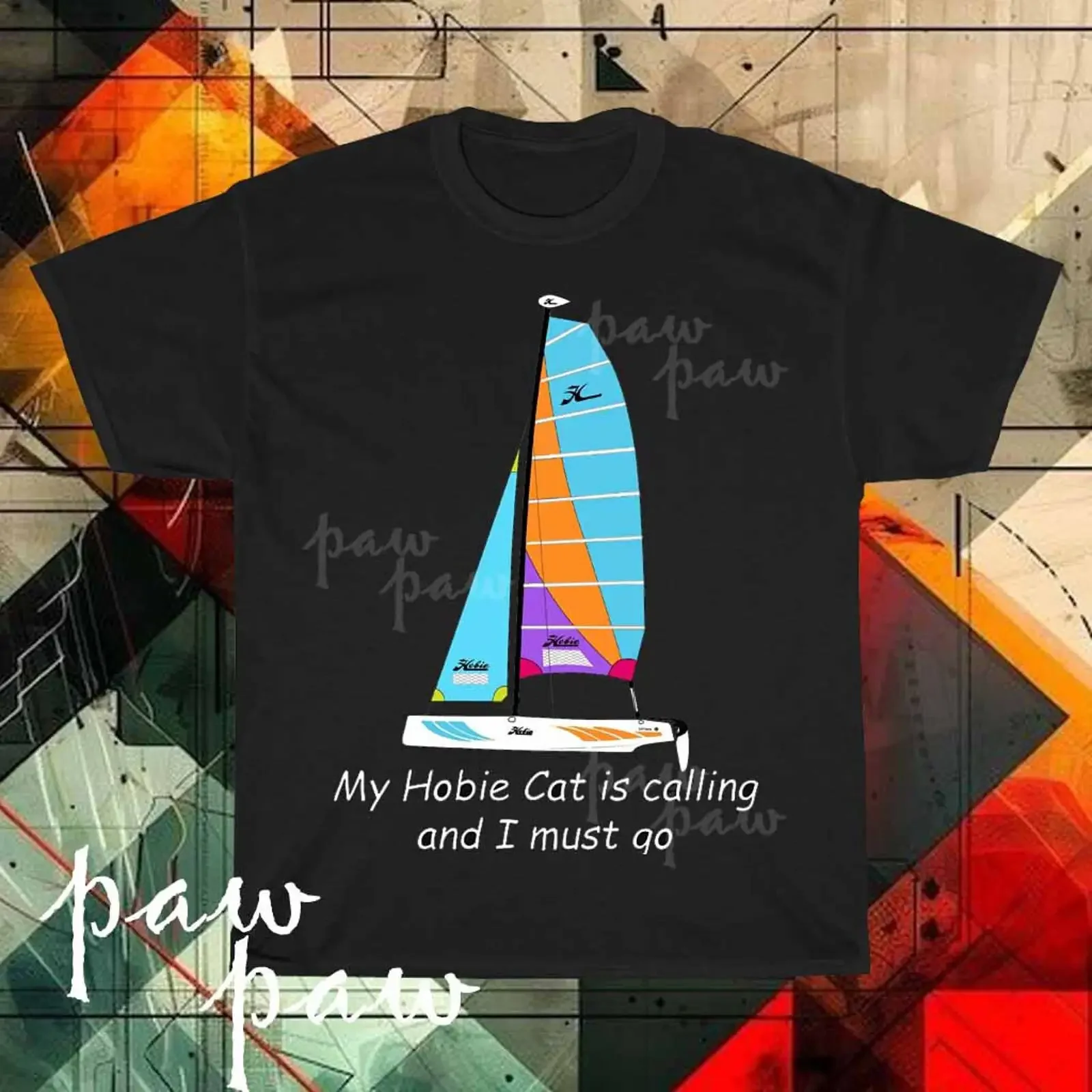 Фото Новая мужская футболка Hobie Cat 16 Tequilla Logo, забавная, размеры от S до 5XL, винтажная, модная, с эффектом потертости, для повседневной носки, удобная, мягкая. №1