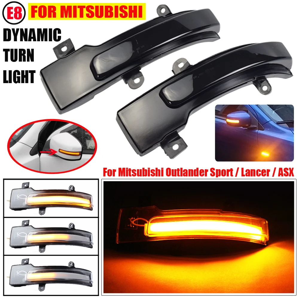 

LED Side Wing Dynamic Turn Signal Light Rearview Mirror Indicator for Mitsubishi Outlander 2013-2020 Lancer 2016 OEM 8351A135