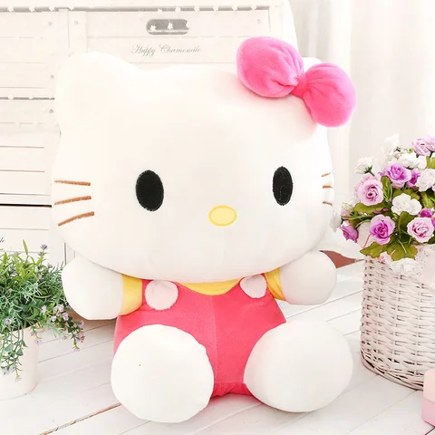 Kawaii Hello Kitty плюшевая игрушка Sanrio плюшевая кукла Hello Kitty мягкие животные КТ кошка искусственный подарок