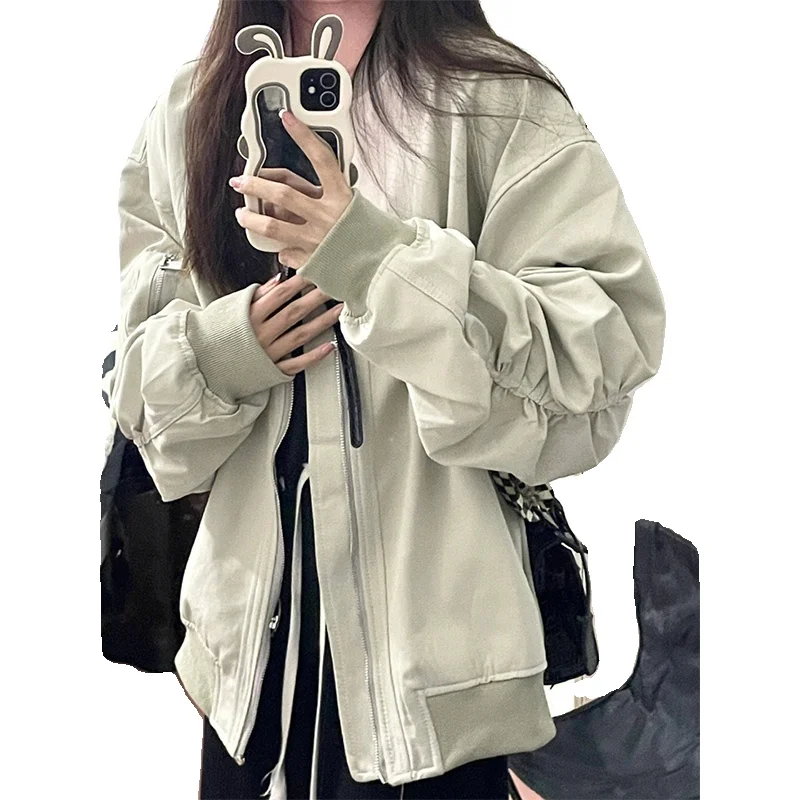 Ранняя весна американская ретро куртка-пилот бейсбольная форма женская и осень