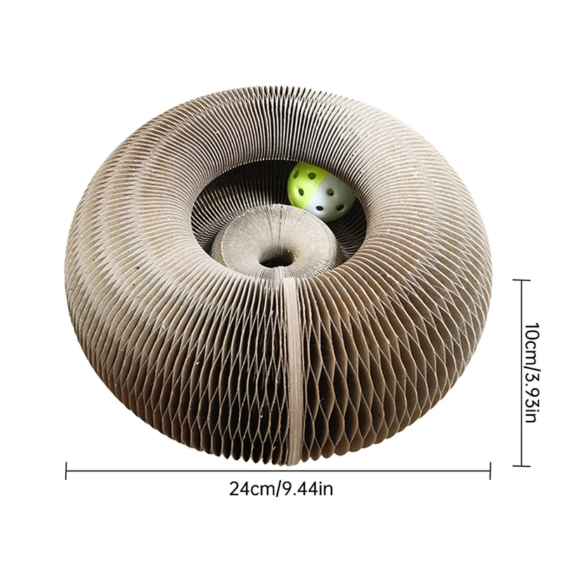 Бумажный волшебный орган Когтеточка для кошек игрушка с колокольчиком шлифовки