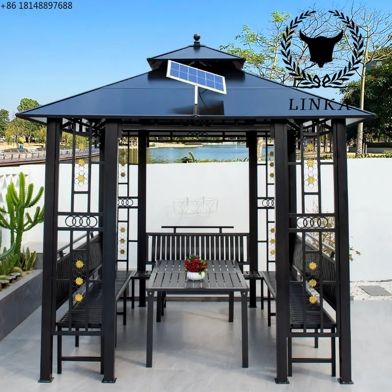 

Outdoor awning, courtyard, gazebo, villa, garden terrace, leisure quadrangle, new Chinese waterproof and sunscreen gazebo