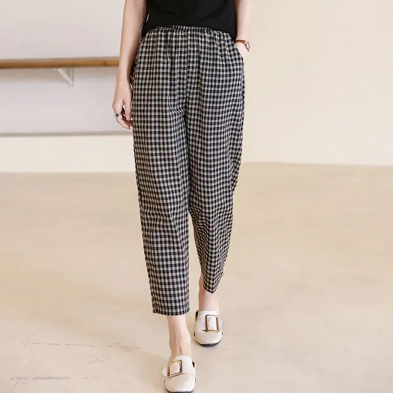 Брюки женские универсальные с высокой талией Модные свободные удобные