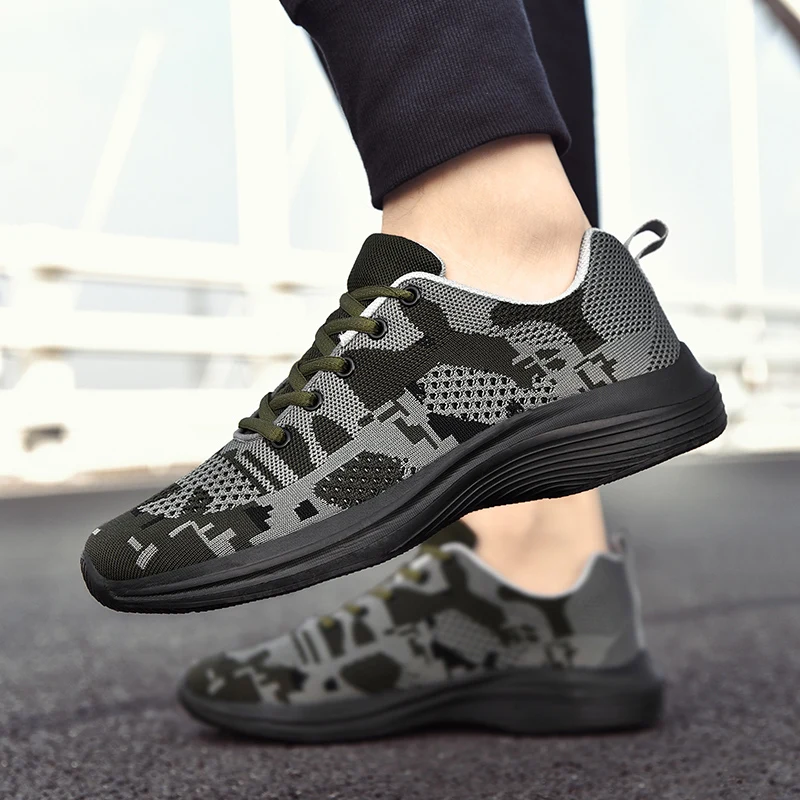 New Fashion Camouflage Sneakers Breathable Male Running Shoes Lightweight Athletic Sneakers Men Sports Shoes zapatos deportivos