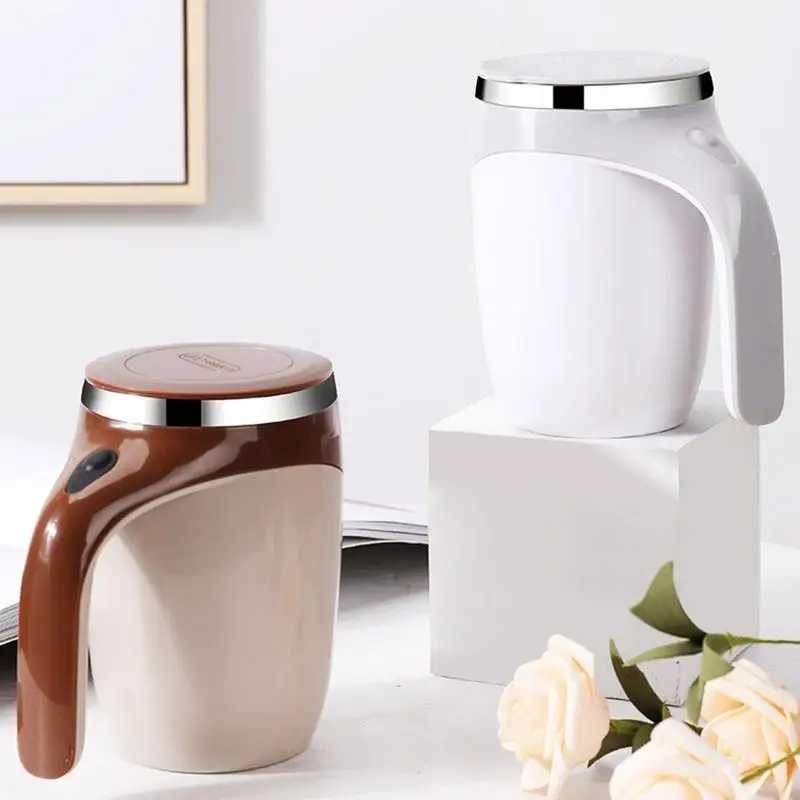 

Stainless Steel Automatic Stirring Magnetic Mug Rechargeable Model Stirring Coffee Cup Electric Milkshake Rotating Cup For Home