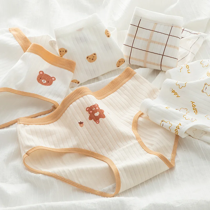 

5PCS/Set Cotton Underwear Women's Panties Cute Cartoon Briefs Girls Soft Underpants For Woman Female Sexy Intimates Lingerie