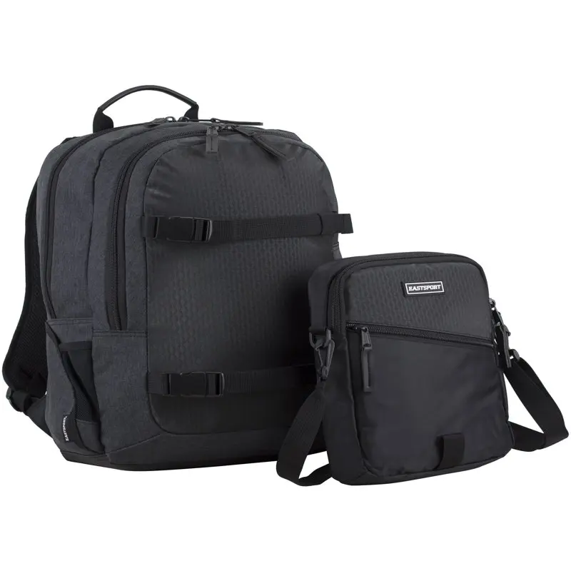 

Дорожный рюкзак унисекс с бонусной сумкой через плечо, черный