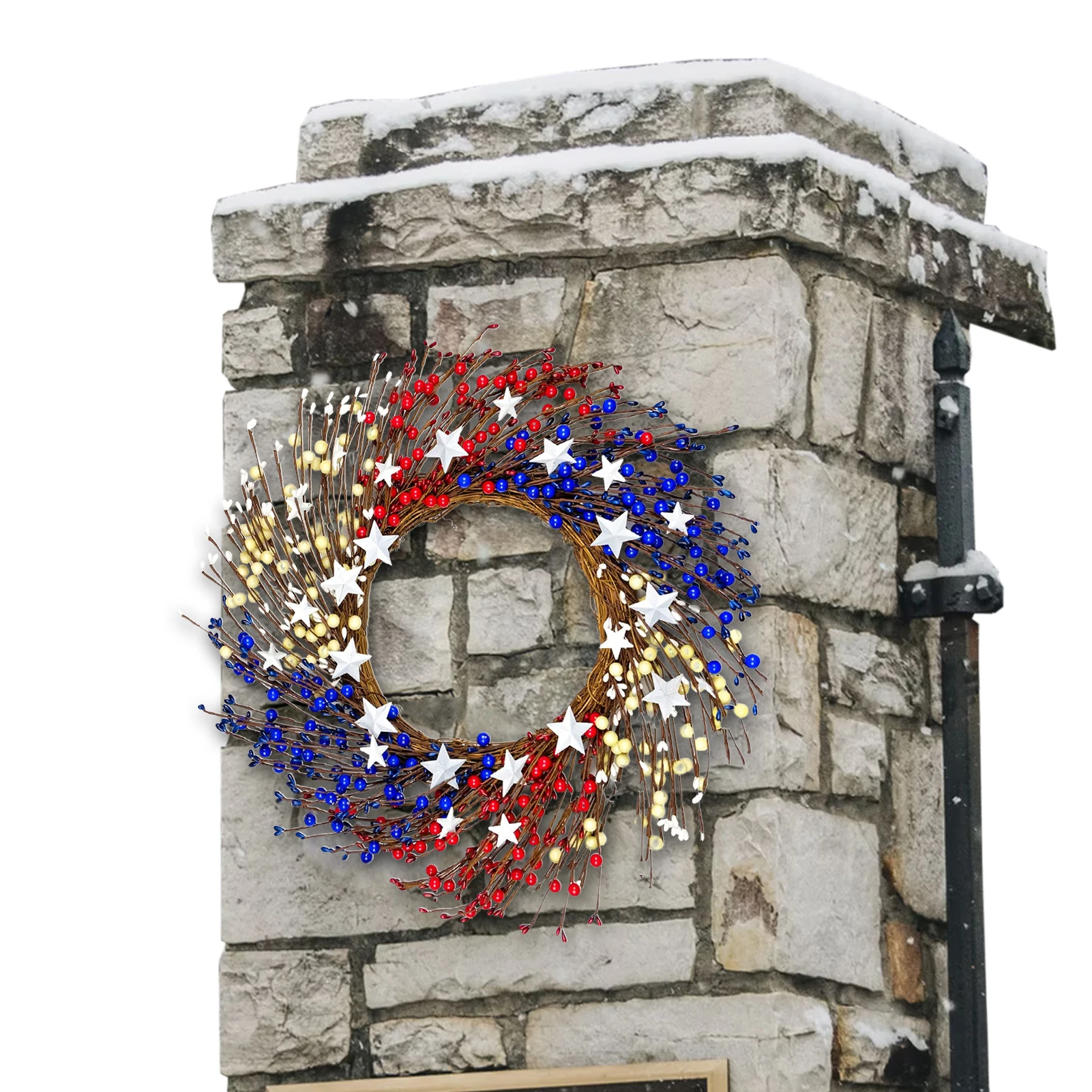 

Patriotic Wreath For Front Door Summer Patriotic Front Door Wreath 4th July Independence Day Wreath Red White Blue Stripe Stars