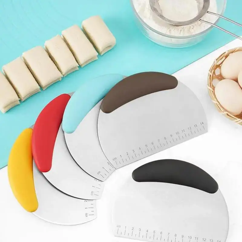 

Stainless Steel Dough Cutter Pastry Spatula Pizza Scraper Fondant Cake Decoration Tools Kitchen Accessorie Baking Cutters