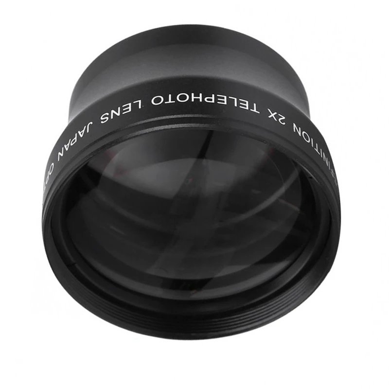 

2Pcs 37Mm 2X Magnification Converter Telephoto Lens For 37Mm 18-55 Focal Length Mount Camera Tele Photo Lens