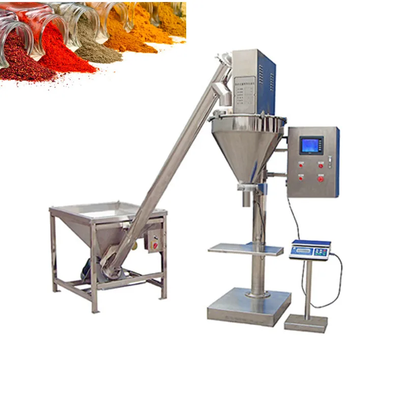 

Semi Automatic Auger Powder Filling Machine With Weighing Auger Filler For Pouch Filling Spice Coffee Flour Dry Milk Powder