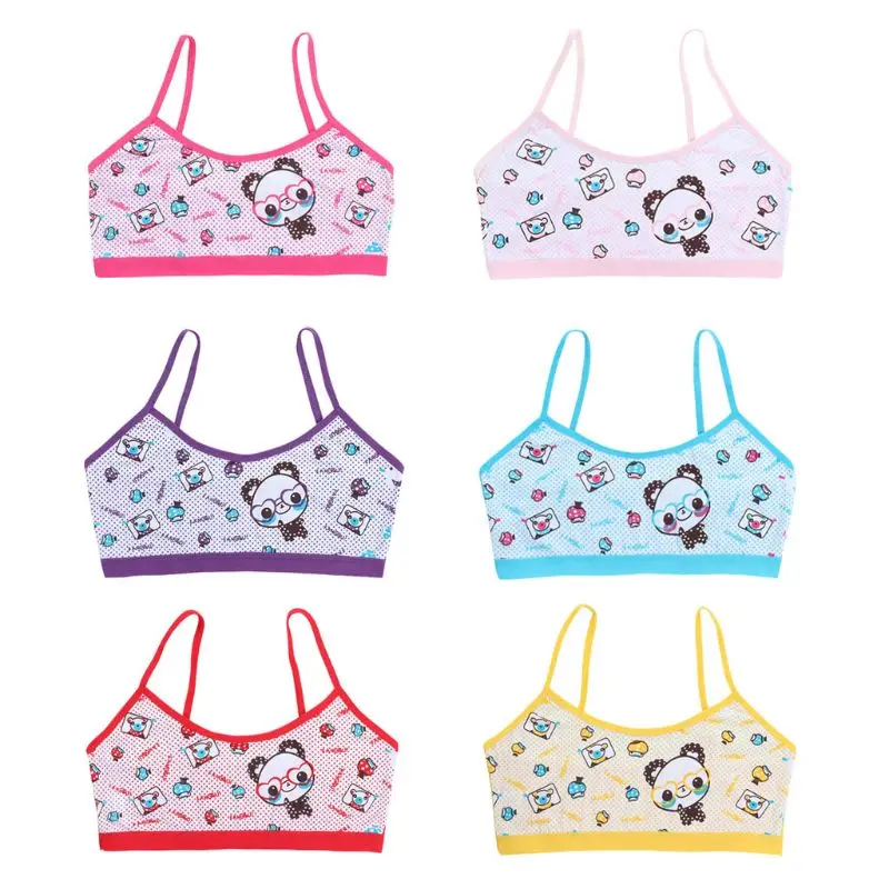 

Popular Soft Cotton Girls Training Bra Cami Strap Young Puberty Little Girls Bra