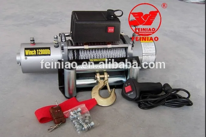 6000lbs long rope 110v small electric winch