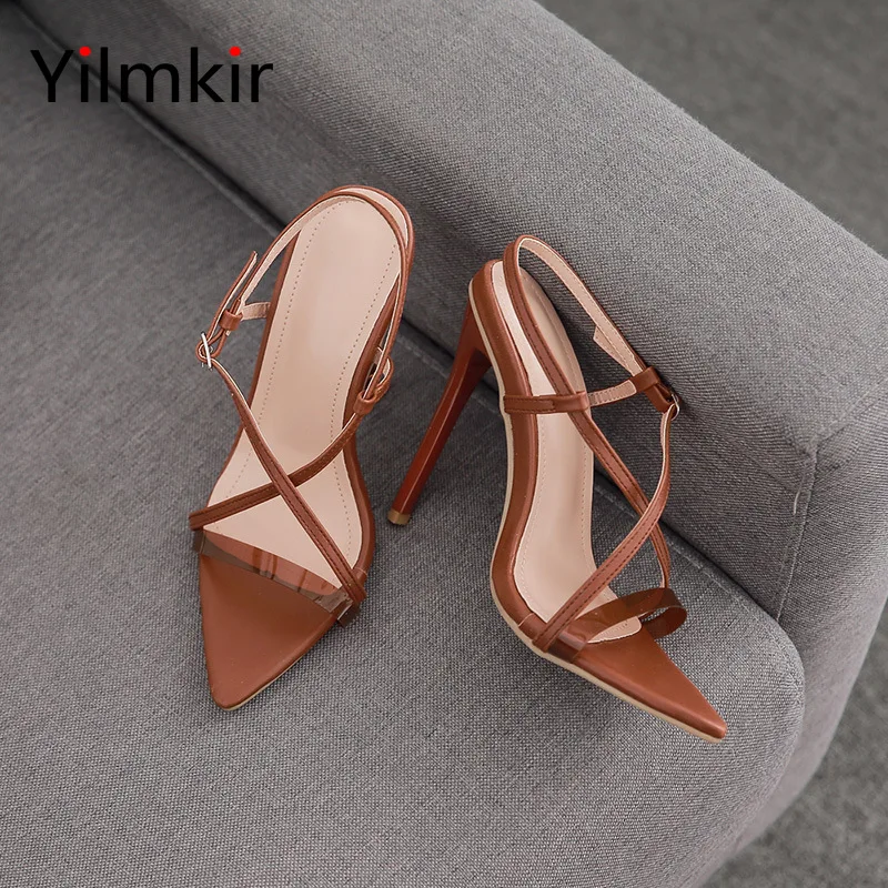 

Сандалии женские универсальные, простые удобные дышащие пикантные, модный ужин, свадьба, ярсветильник кие, на высоком каблуке