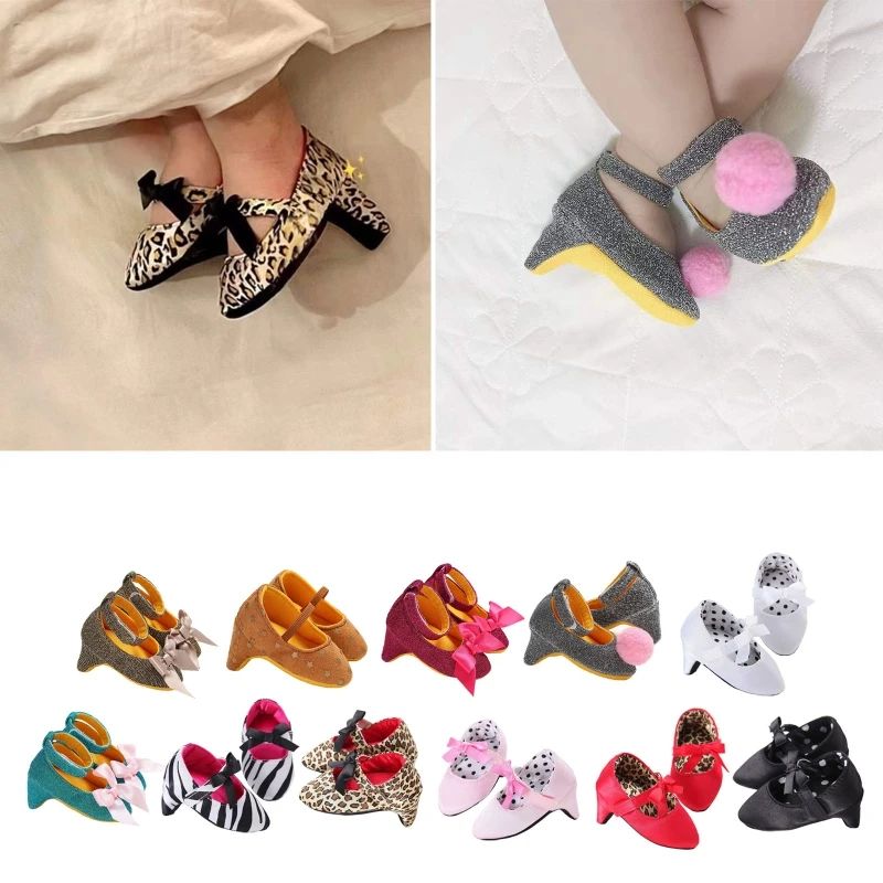 

New Infant Newborn Soft Soles Bow Dotted High Heels Shoes 1 Pair Photo Props Dropshipping