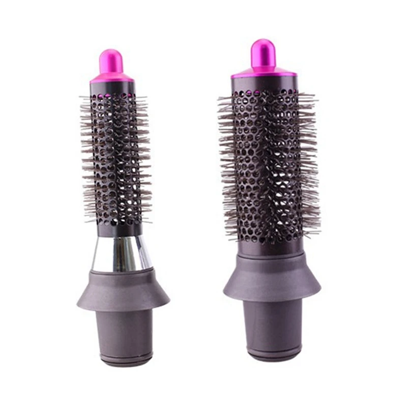 

2Pcs Round Volumizing Brush And Adapter For Dyson Airwrap Hair Dryer Limp Flat Hair Volumizer Attachment Tool