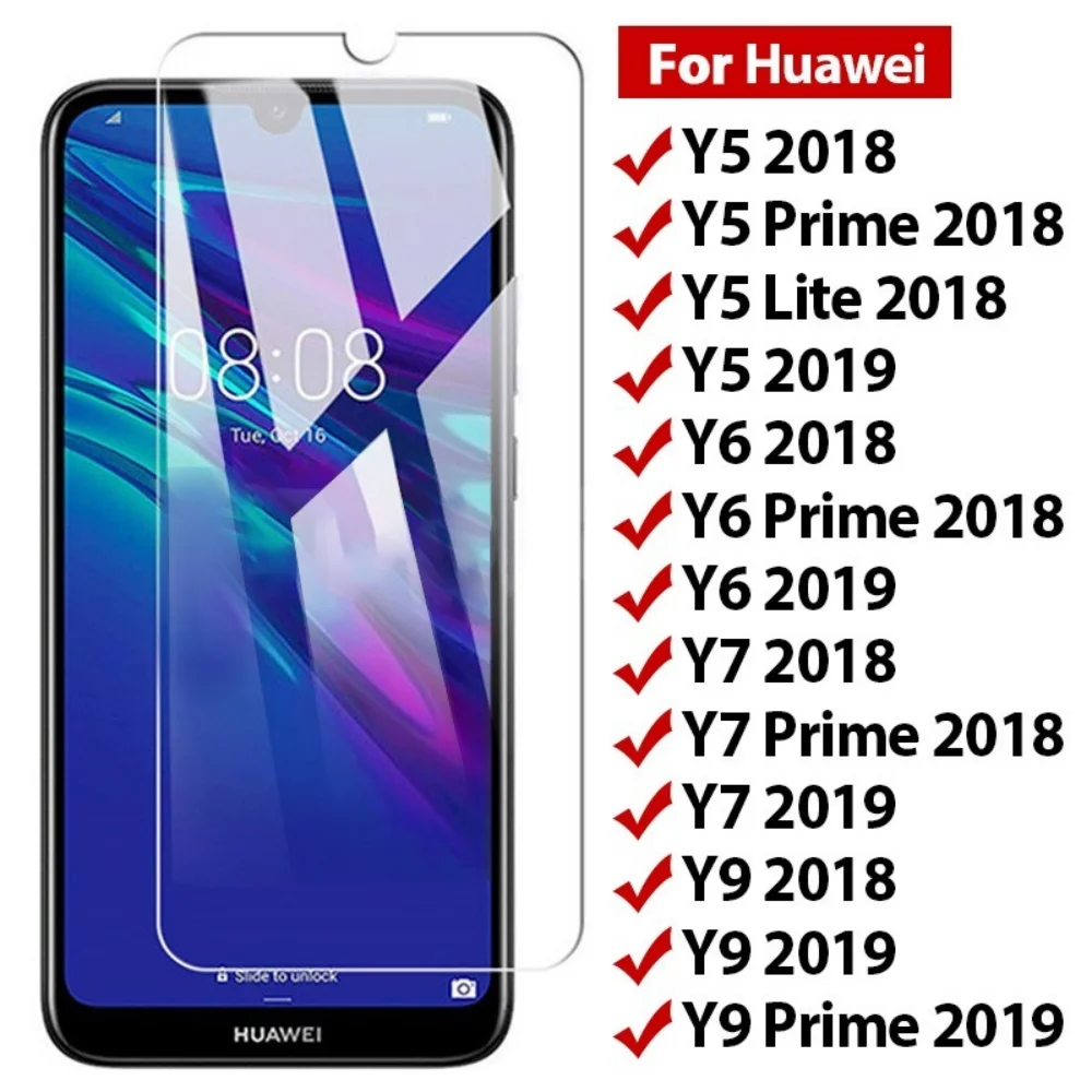 

9H Tempered Glass For Huawei Y7 Y6 Prime Y5 Lite 2018 Smartphone Protective Glass on Huawei Y9 Prime 2019 Screen Protector Film