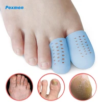 pexmen 4pcs gel big toe separeator protector breathable toe corrector cap cover sleeves pain relief straighter foot care tool