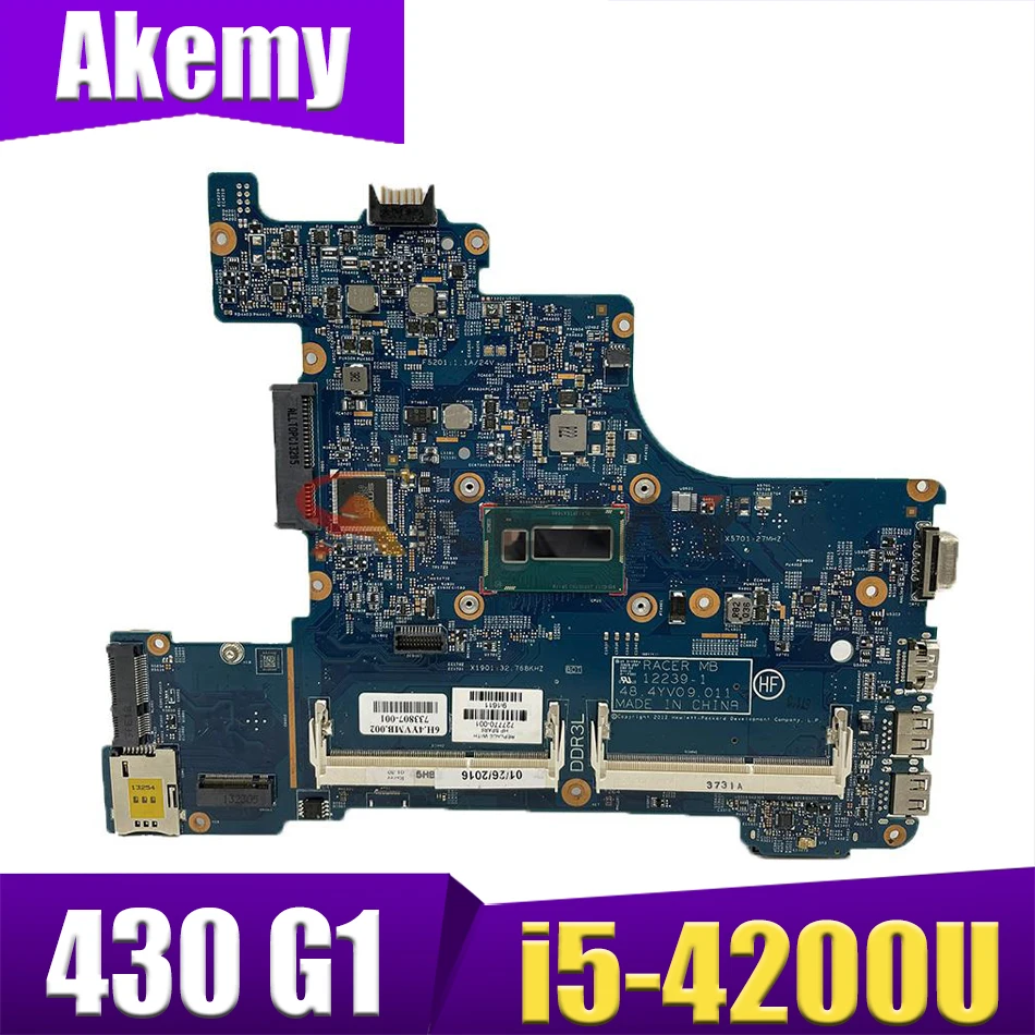 

Материнская плата 12239-1 для ноутбука HP Probook 430 G1 с процессором i5-4200U GM UMA протестирована на 100% год