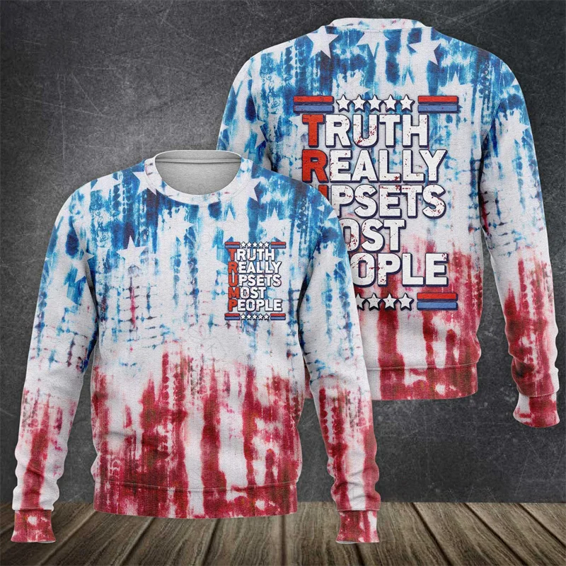 Новинка худи с надписью Дональд Трамп унисекс американский флаг фото Трампа