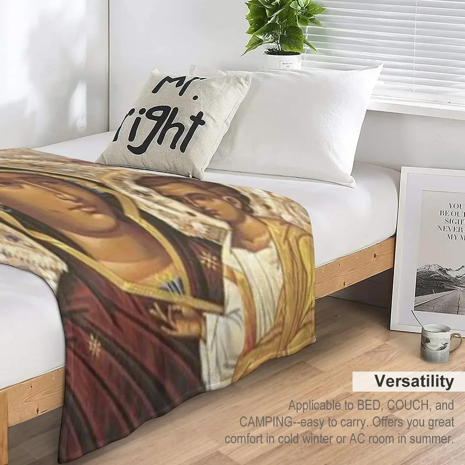 Девы Марии и Малыш Иисус: Иверон Теокосовое одеяло для зимы многофункциональные