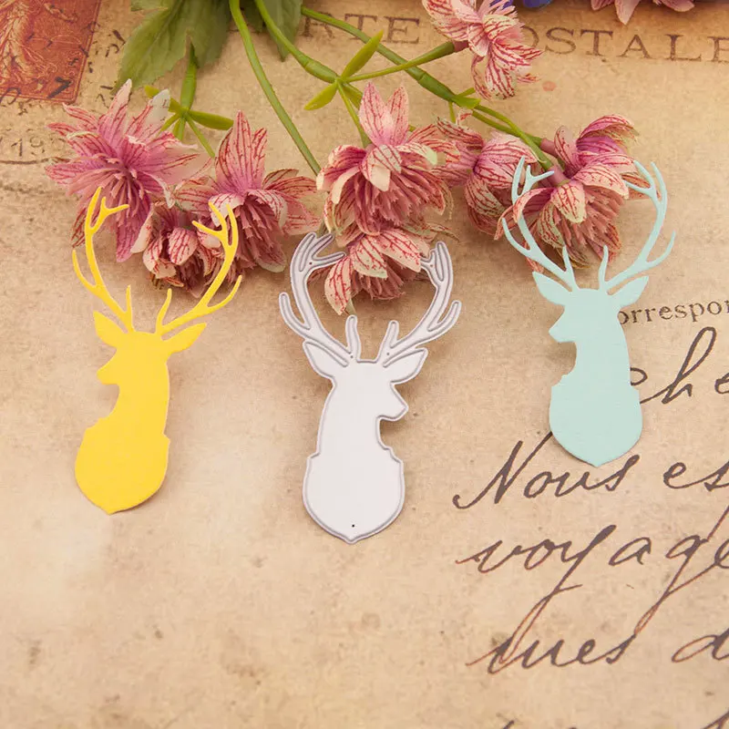 Cutting Die Cuts, DIY Crafts Template Cards Cutting Dies Cut Stencil for DIY Card Making Papper Scrapbooking N149 Christmas Deer