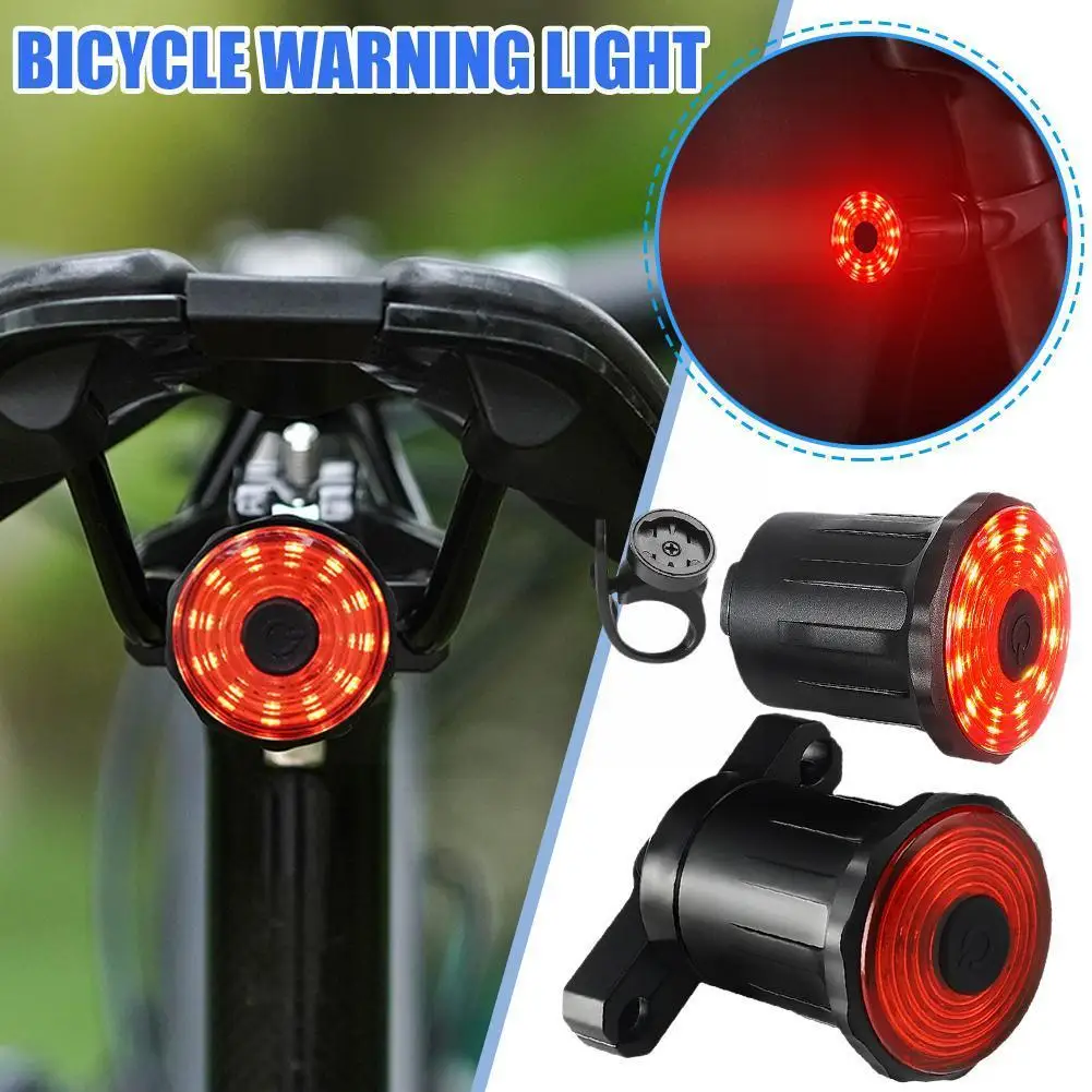 

Smart Bicycle Rear Light Auto Induction USB LED Taillight Warning MTB Night Road Cycling IPX6 Safe Waterproof Lamp G1U4
