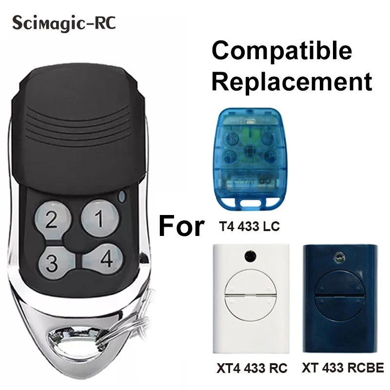 

Пульт дистанционного управления для гаражных дверей XT4 XT2 433 RC XT 433 RCBE T4 433 LC, 433 МГц, замена передатчика
