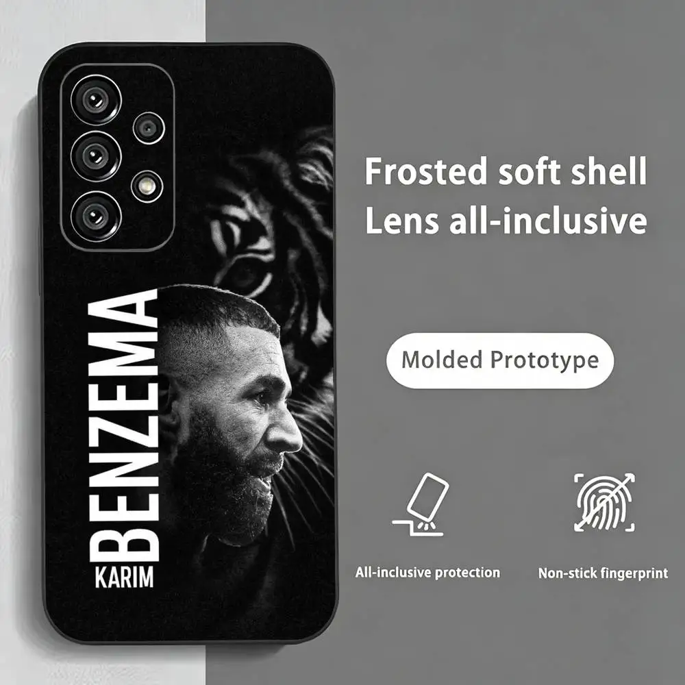 Фото Чехол для телефона K-Karim Benzema Football Cheer для Samsung S25, S24, S21, S22, S23, S30, Ultra, S20, Plus, FE, мягкий силиконовый, черный №4