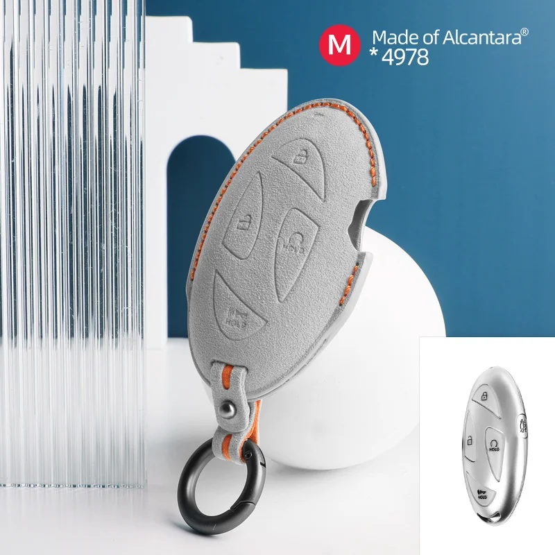 

5 кнопок, автомобильный брелок, замшевый Чехол для автомобильного ключа Hyundai greatgn7 Kona Ev 2023 ioniq 6