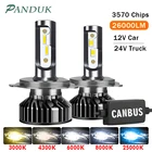 PANDUK 26000LM 100W 6000K 8000K HB3 HB4 9005 9006 H1 H8 H9 H11 лампа Canbus H7 H4 Светодиодная 18000LM фара для 12 В автомобиля 24 В грузовика