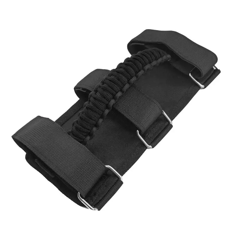 

Grab Handles Universal Car Grab Handle Easy-to-Fit 3 Nylon Straps Design Sports Paracord Roll Bar Handles Red Black Universal