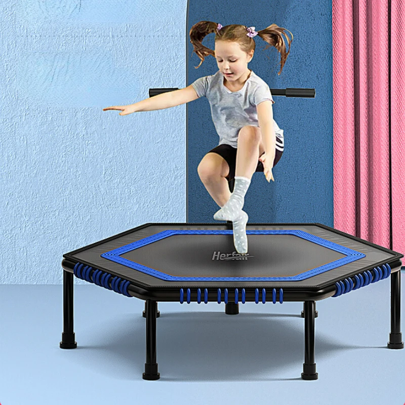 

Детский домашний бесшумный батут, прочная эластичная кровать для прыжков, Детские Семейные маленькие батуты, Двойная Ткань, дизайнерский батут