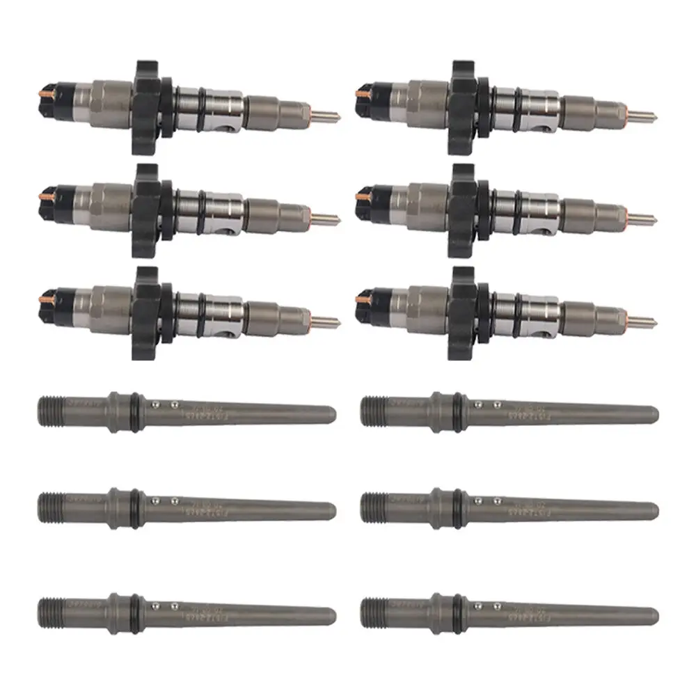 

6X Diesel Injector with Connector Tube Set For Dodge Ram SLT Cummins 5.9L L6