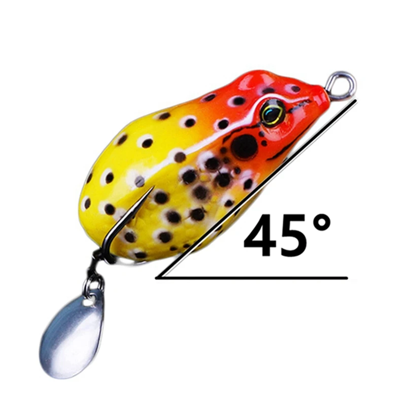 

1PCS 5CM 10G Frog Fishing Lures Soft Plastic Fishing Lure with Hooks Top Water Artificial Wobbler Catfish Trolling Jigging Bait